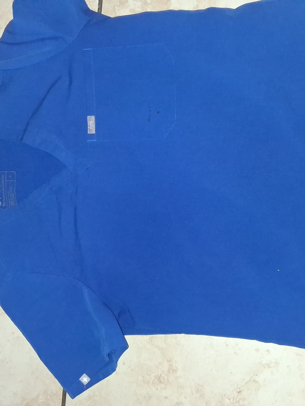 Figs Royal Blue V-Neck Scrub Top